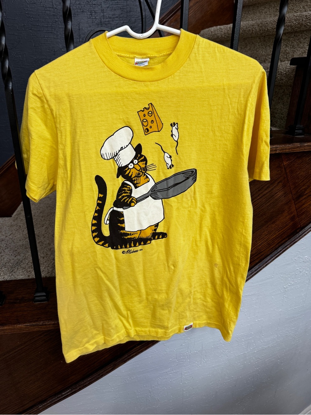 Vintage Rare Chef Cat B. Kliban Crazy Shirts Hawaii Tee - Picture 9 of 13